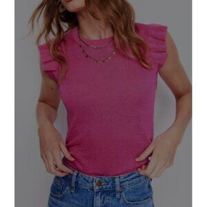 Boden Ruffle Sleeve Knit Top
